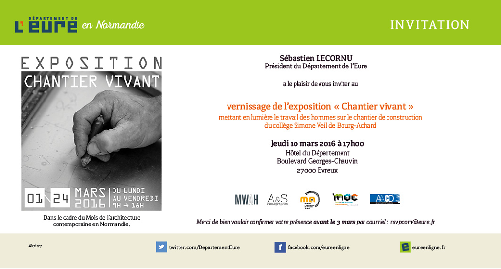 Expo Chantier vivant - invitation